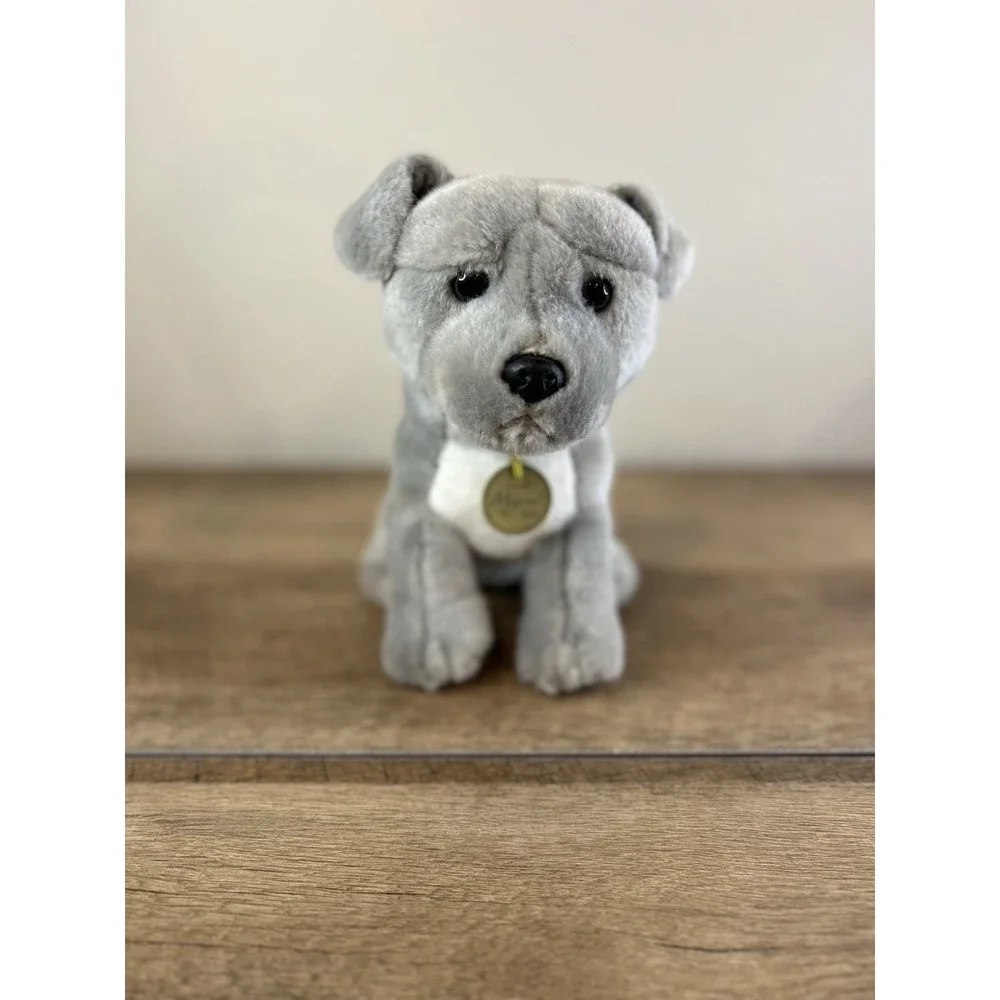 Aurora Miyoni Tots Pit Bull Puppy‎ Dog Plush 9 Inch Gray Stuffed Animal
